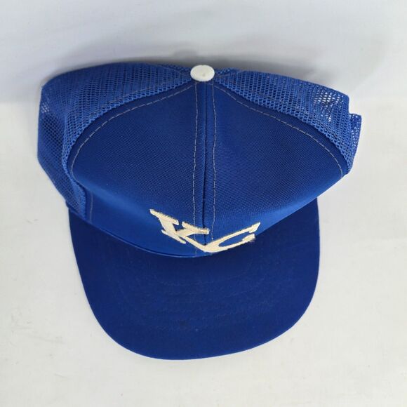 Kansas City Royals Trucker Cap Mesh 1980s Retro Snapback Universal Industries - Picture 13 of 13